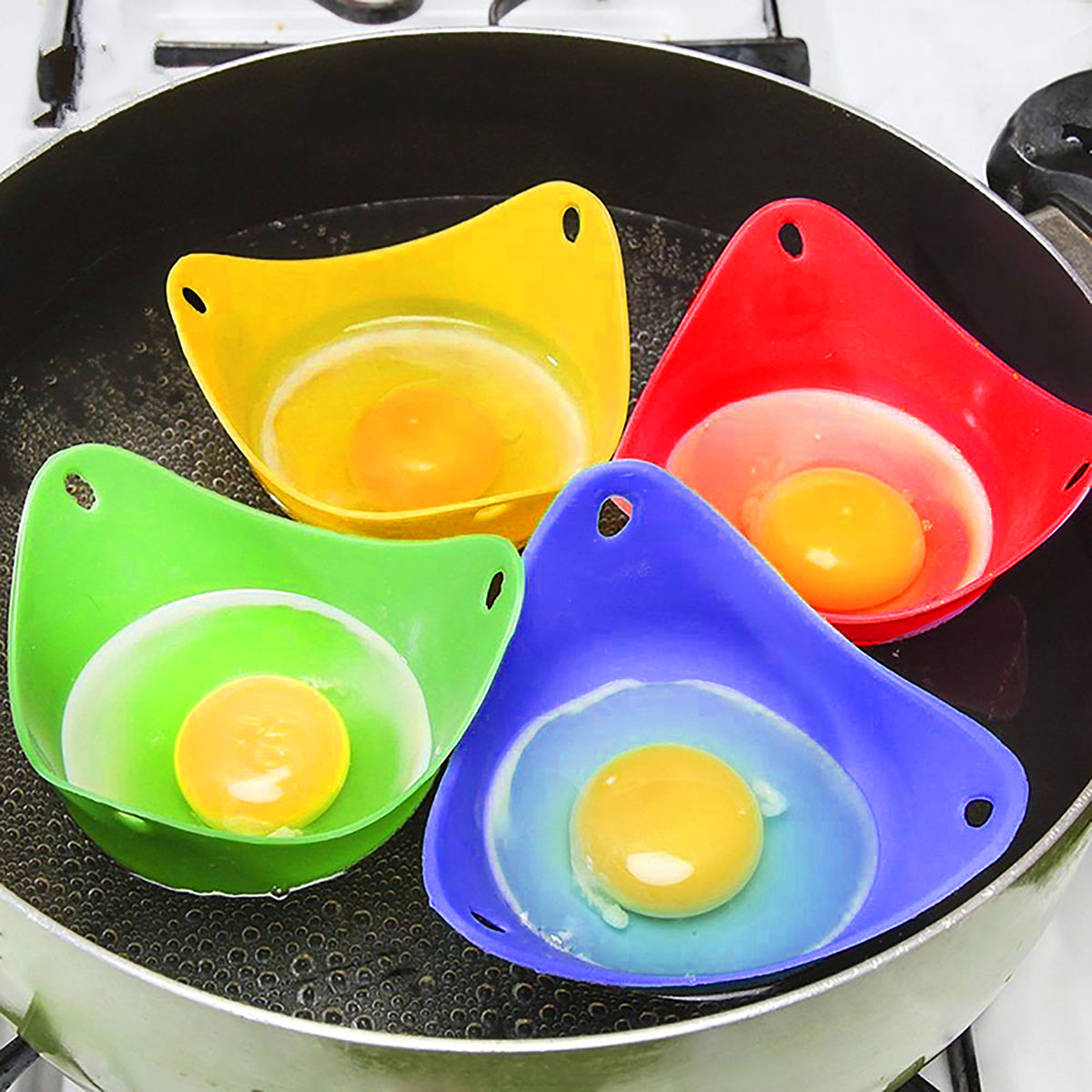 Baby Food Egg - Silicone Egg Poacher Cups Egg Boiler