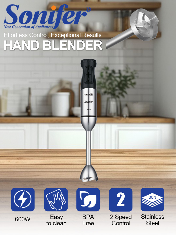 Baby Food Hand Blender - Hand Blender Sonifer SF-8181 600W 15000RPM