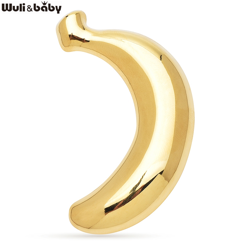 Baby Food Banana - Wuli&baby Stainless Steel Lovely Banana Brooches