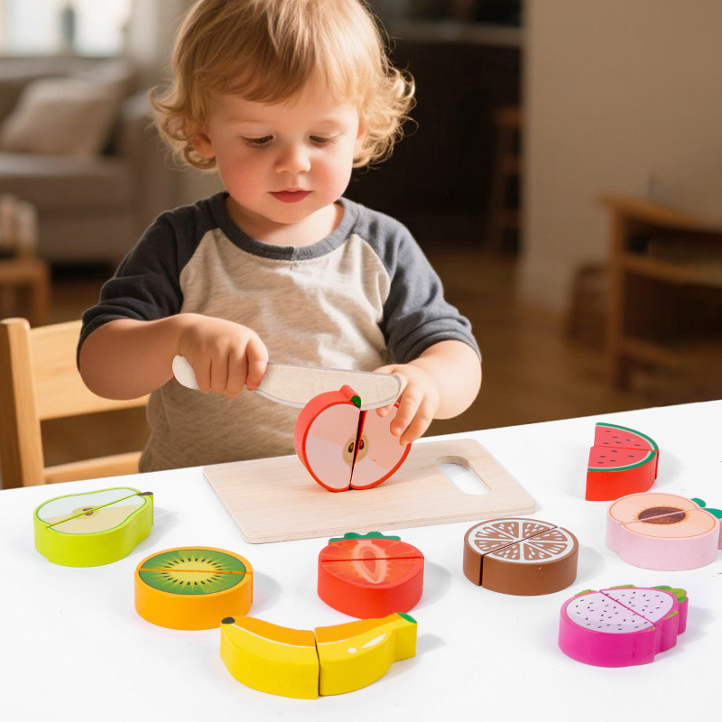 Baby Food Under 1 Year - Wooden Kitchen Pretend Toy Simulation Cutting
