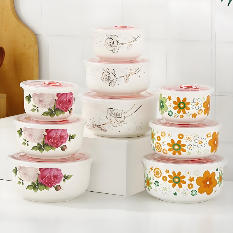 Baby Food Bowl - Three-piece set, fine bone china lunch