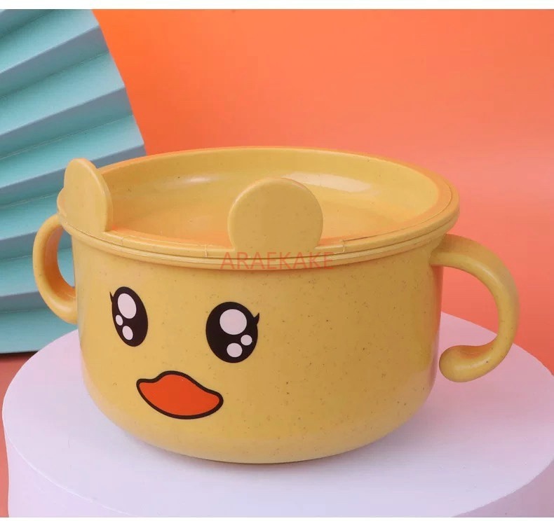 Baby Food Bowl - Children's Gift Wheat Straw Cartoon Children's