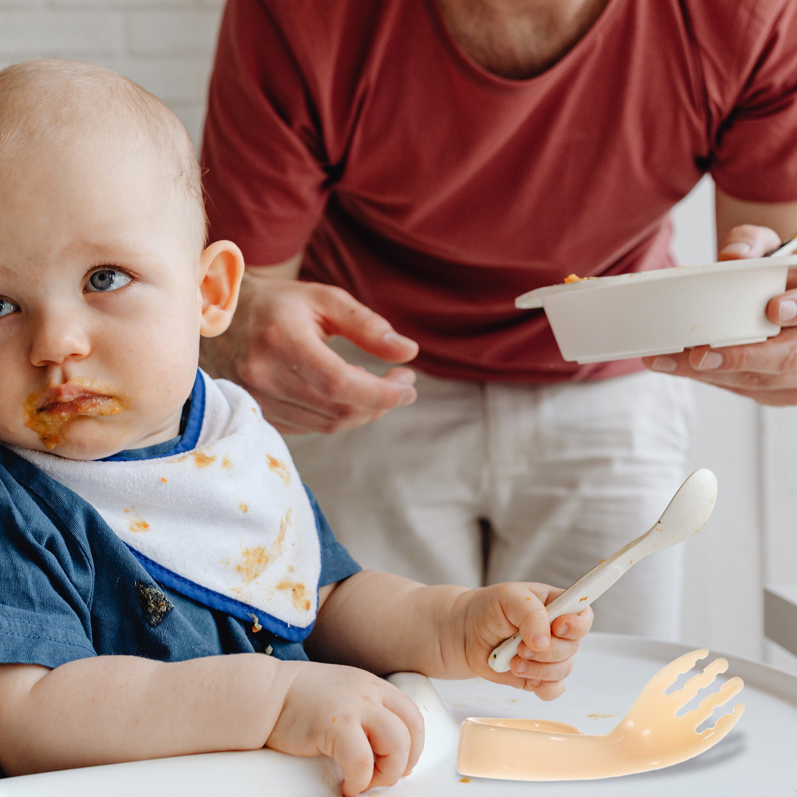 1Set Curved Infant Spoon Fork  - Baby Food Under 1 Year review and price