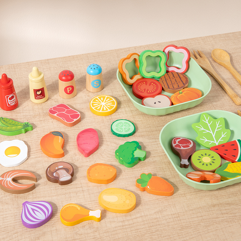 Wooden Simulation Salad Preten - Baby Food Under 1 Year review and price