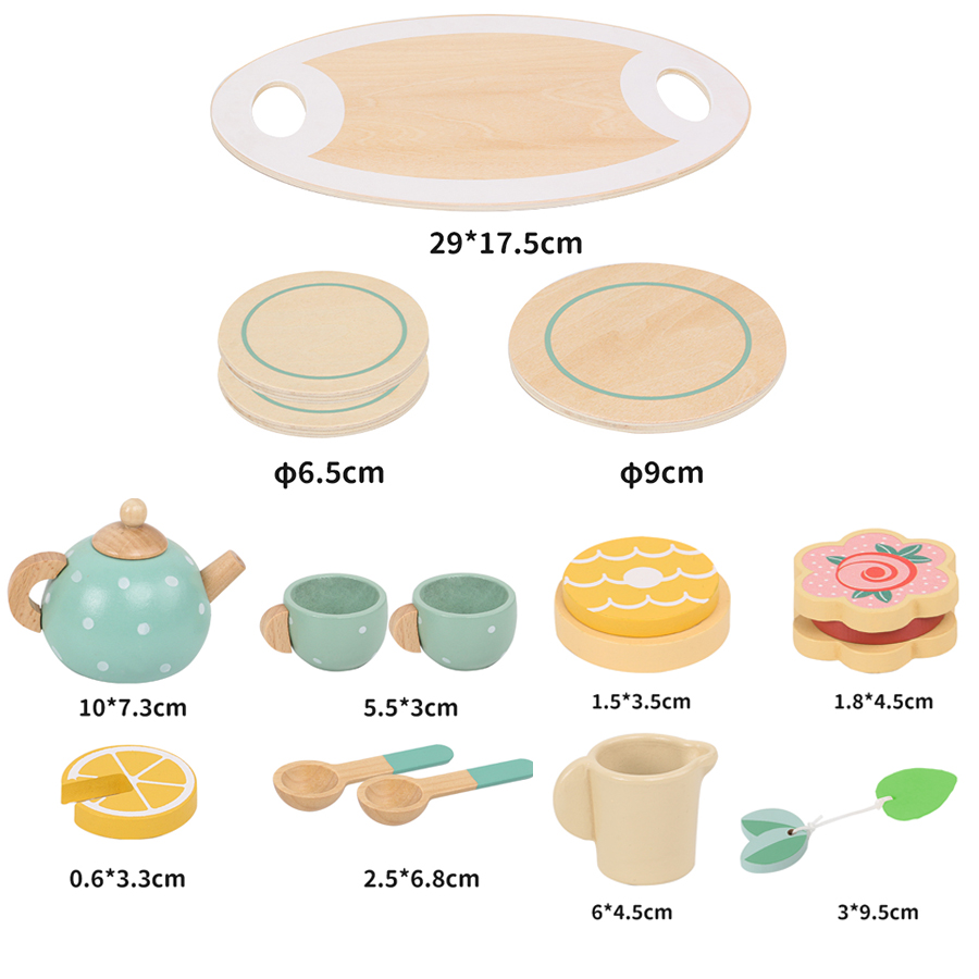 Wooden Afternoon Tea Set Toy P - Baby Food Under 1 Year review and price