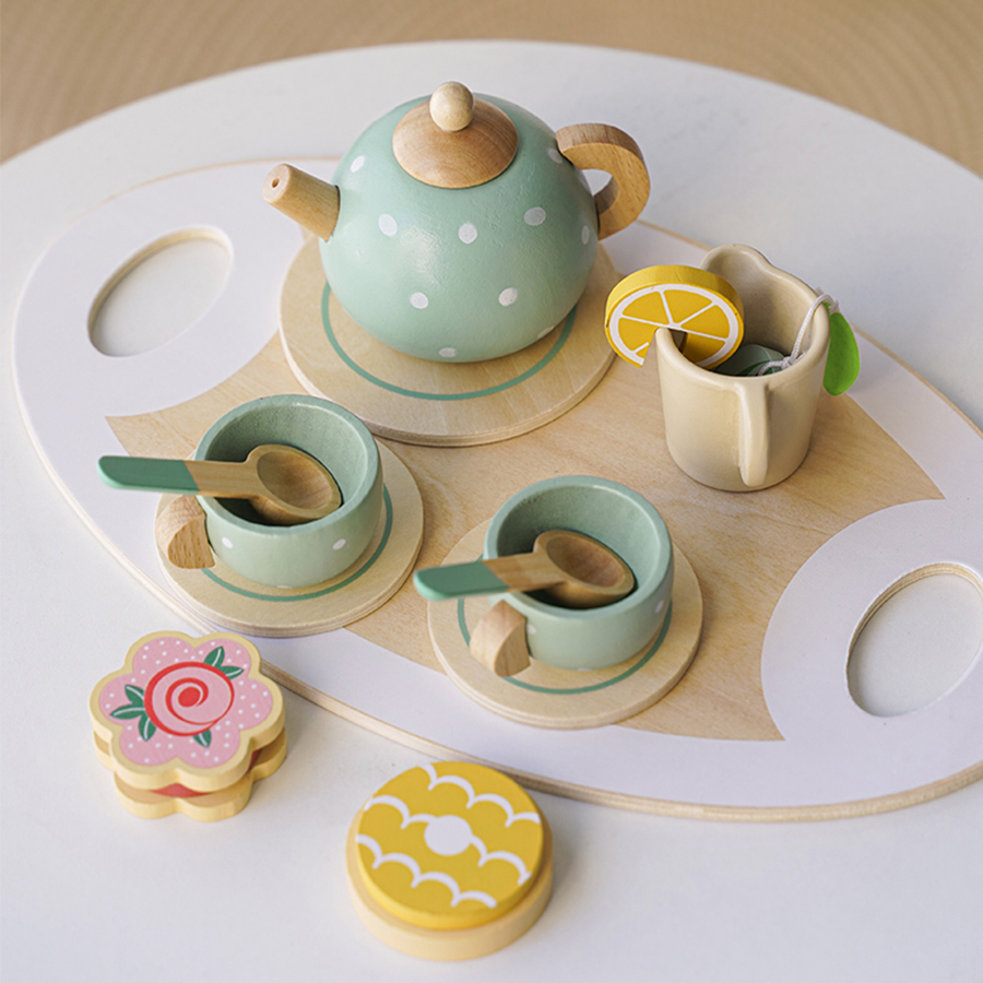 Wooden Afternoon Tea Set Toy P - Baby Food Under 1 Year review and price