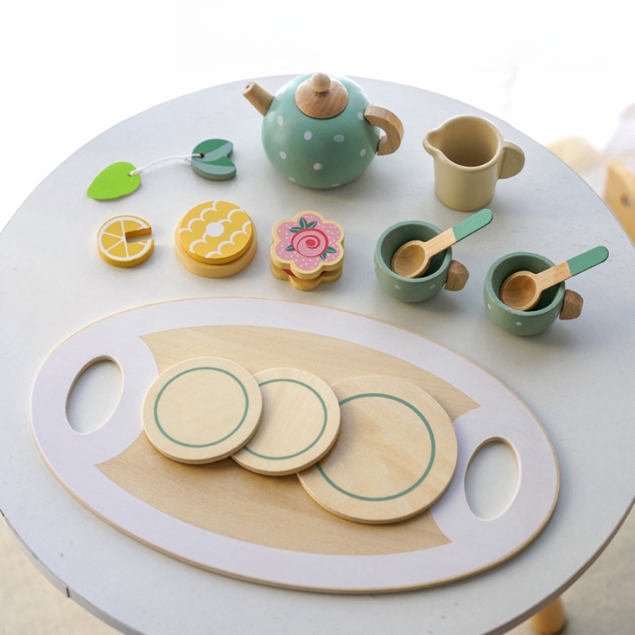 Wooden Tea Set For Little Girl - Baby Food Under 1 Year review and price