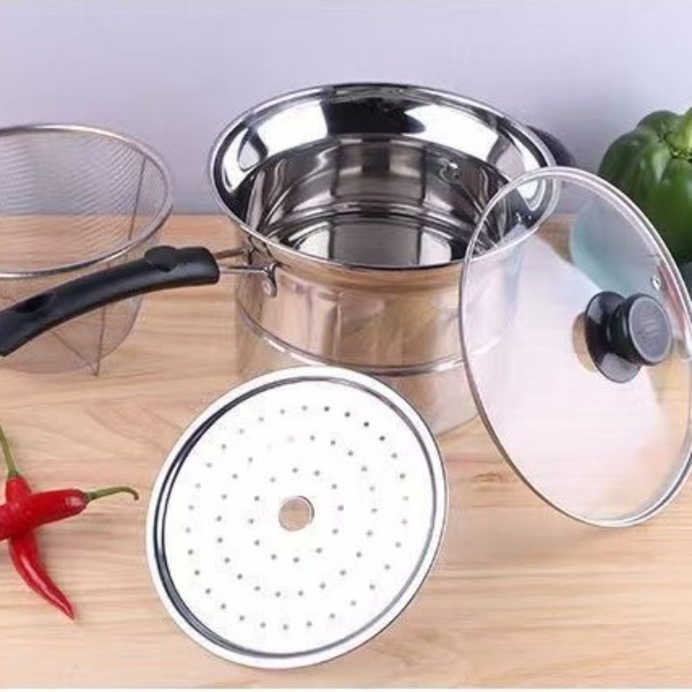 4pcs Stainless Steel Fryer Pot - Baby Food Strainer review and price