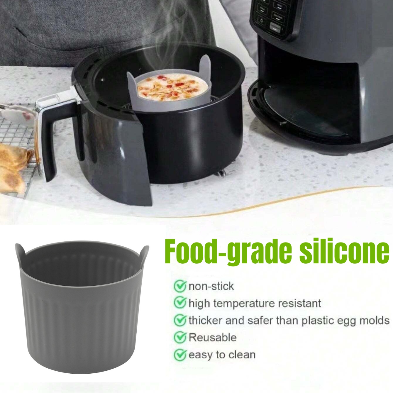 4Pcs Silicone Air Fryer Baking - Baby Food Egg review and price